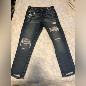 American Eagle Outfitters Tomgirl Jeans - Dark Blue